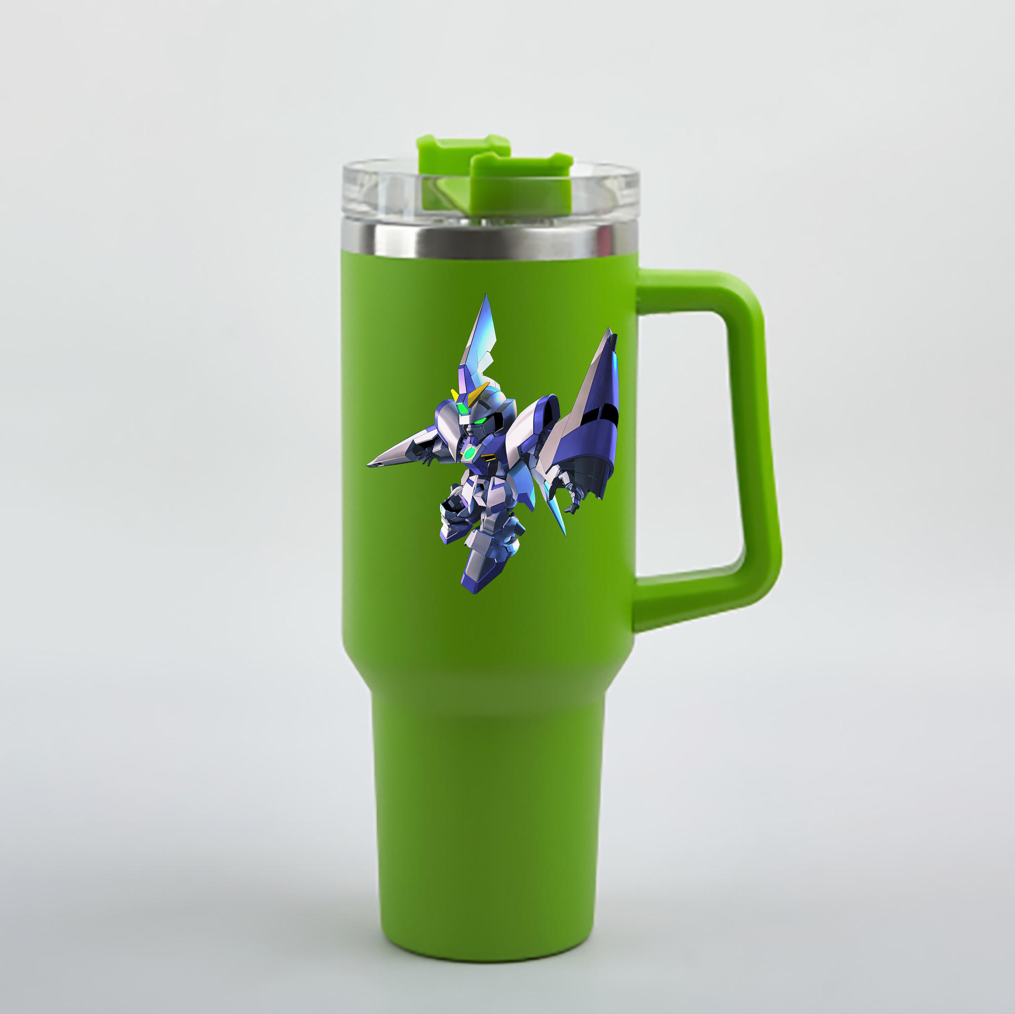 （画像用） 機動戦士ガンダム Mobile Suit Gundam 1200mL車用タンブラー - クリスタルステッカー（プラスチックストロー付き）